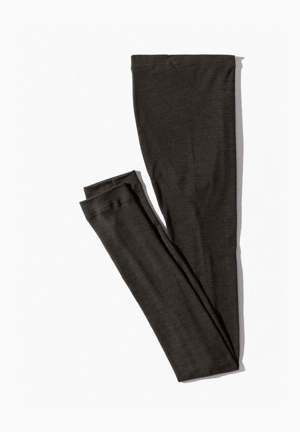 Women's Wool/Silk Leggings - Olive
