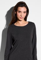 Soft Lounge | T-Shirt langarm - dark grey mélange