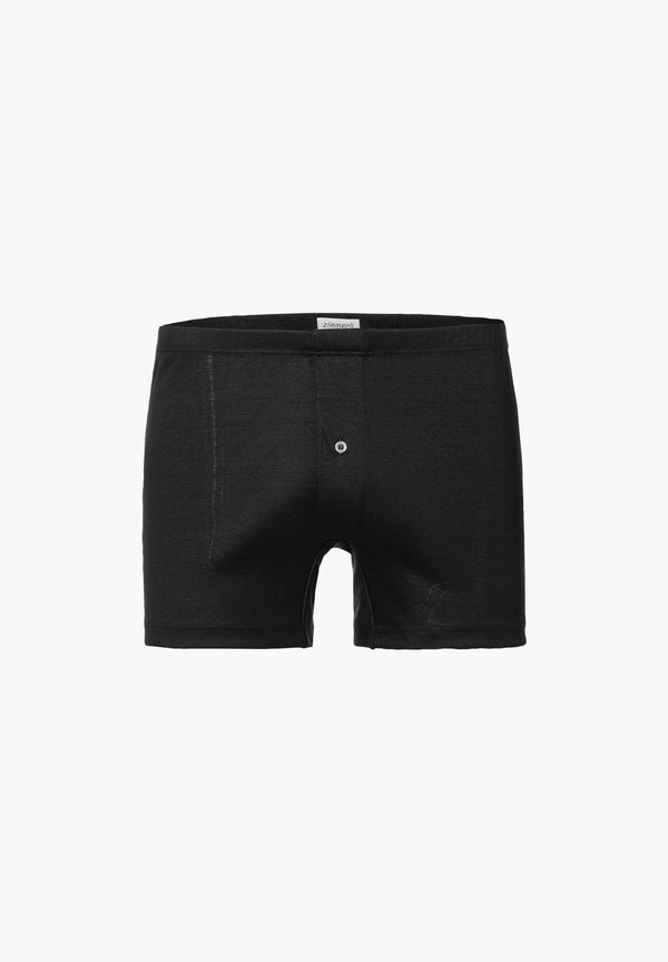 Business Class | Boxer Brief, open fly - black - ZIMMERLI SWITZERLAND
