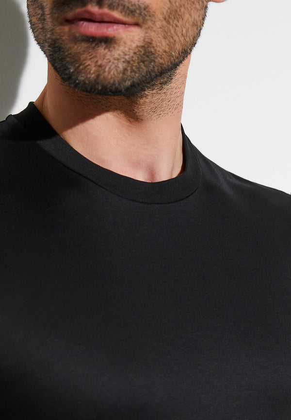 Sea Island | T-shirt short sleeve, round neck, regular fit - black