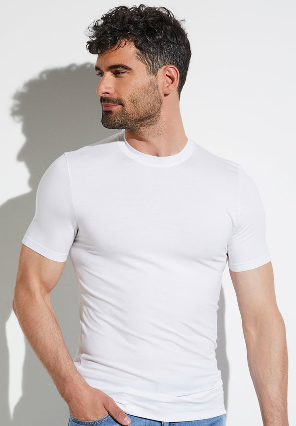 Man  World Tシャツ 白 Zimmerli_Essentials_7001341-