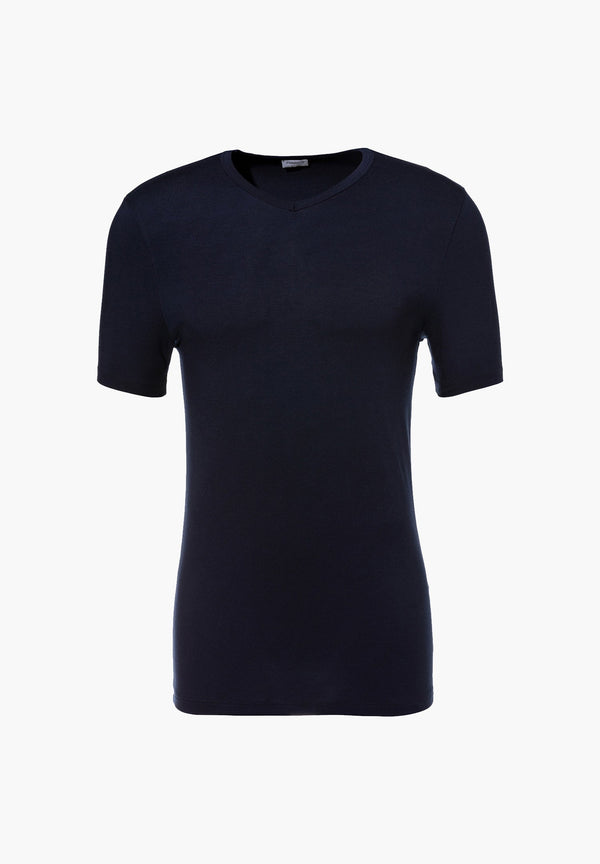 Zimmerli ヅィメリー　SHIRTSS　CLASSIC　サイズM Pureness | T-Shirt Short Sleeve V-Neck - navy - ZIMMERLI SWITZERLAND