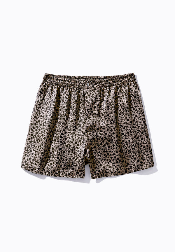 Logo Detailed Button Up Boxer Short Romper In Silk