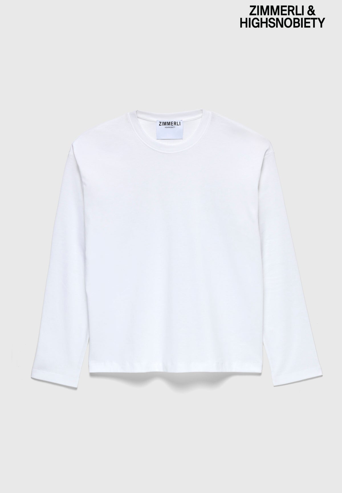 ZIMMERLI & HIGHSNOBIETY [PRE ACCESS] | Collab T-Shirt langarm, R-Neck - weiss