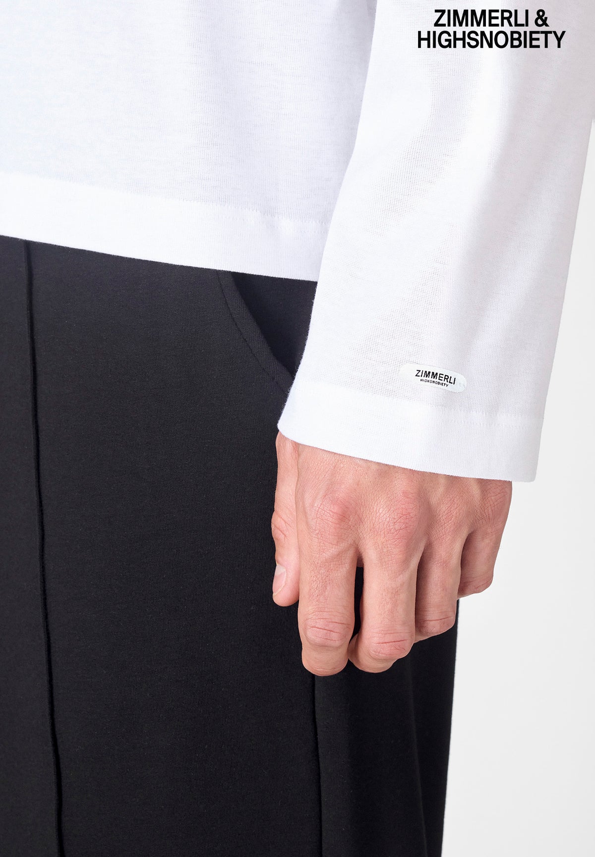 ZIMMERLI & HIGHSNOBIETY [PRE ACCESS] | Collab T-Shirt langarm, R-Neck - weiss