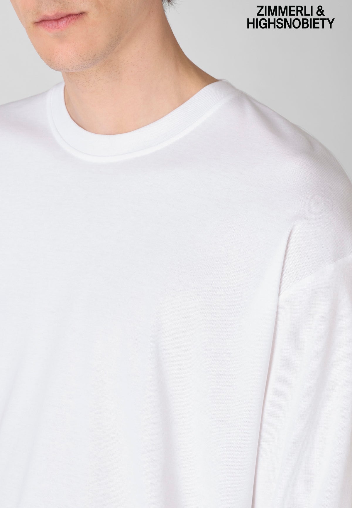 ZIMMERLI & HIGHSNOBIETY [PRE ACCESS] | Collab T-Shirt langarm, R-Neck - weiss