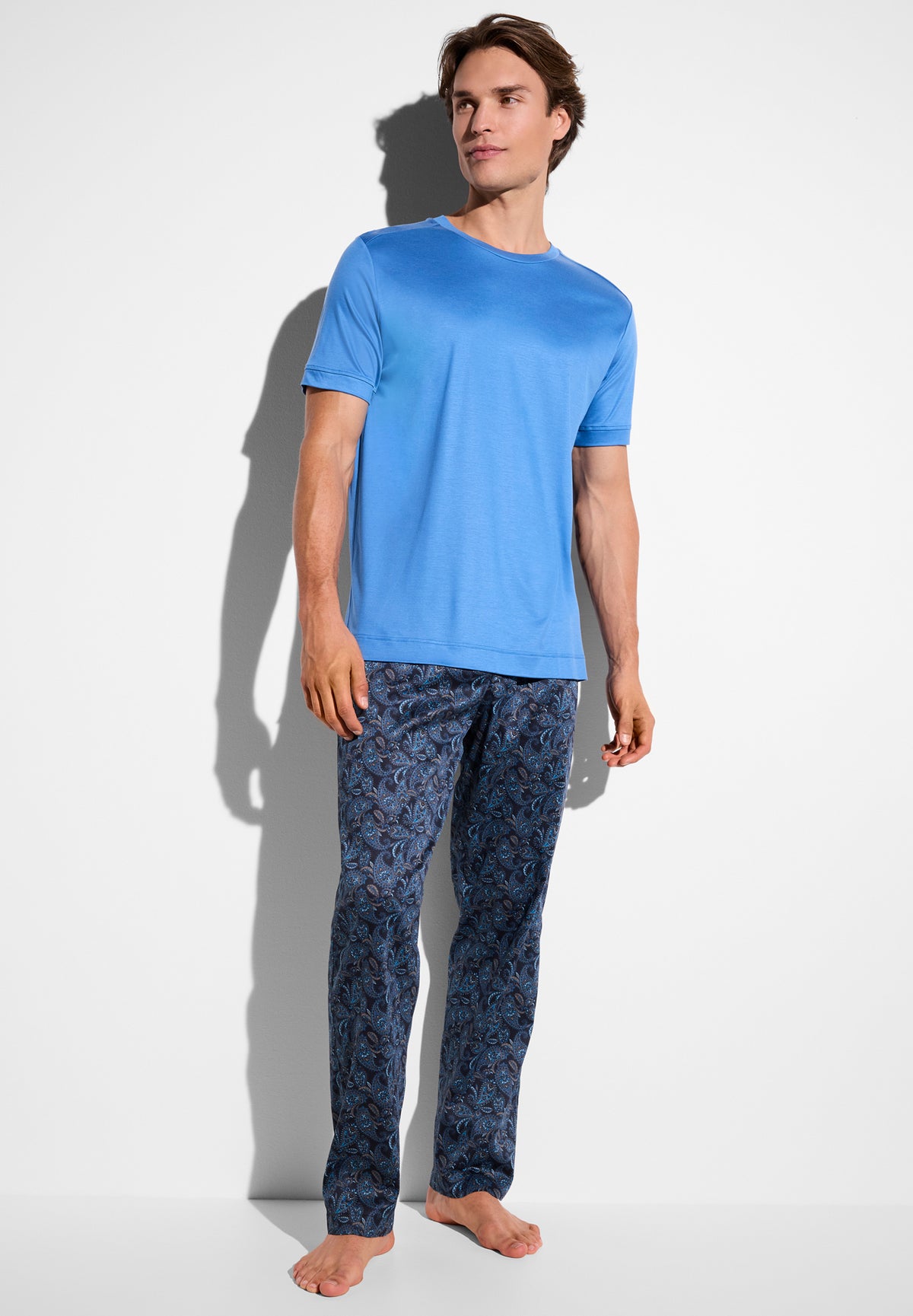 Sustainable Luxury | T-Shirt kurzarm - cadet blue