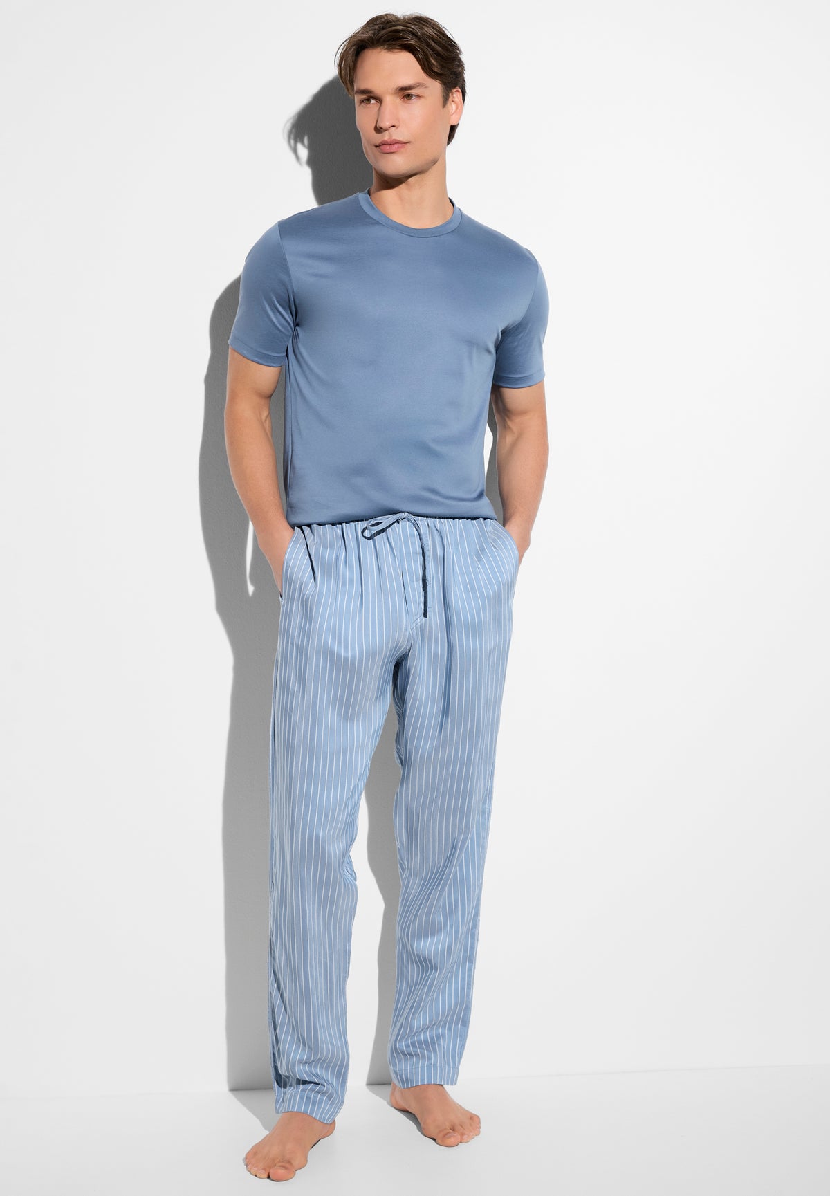 Pinstripes | Hose lang - blue