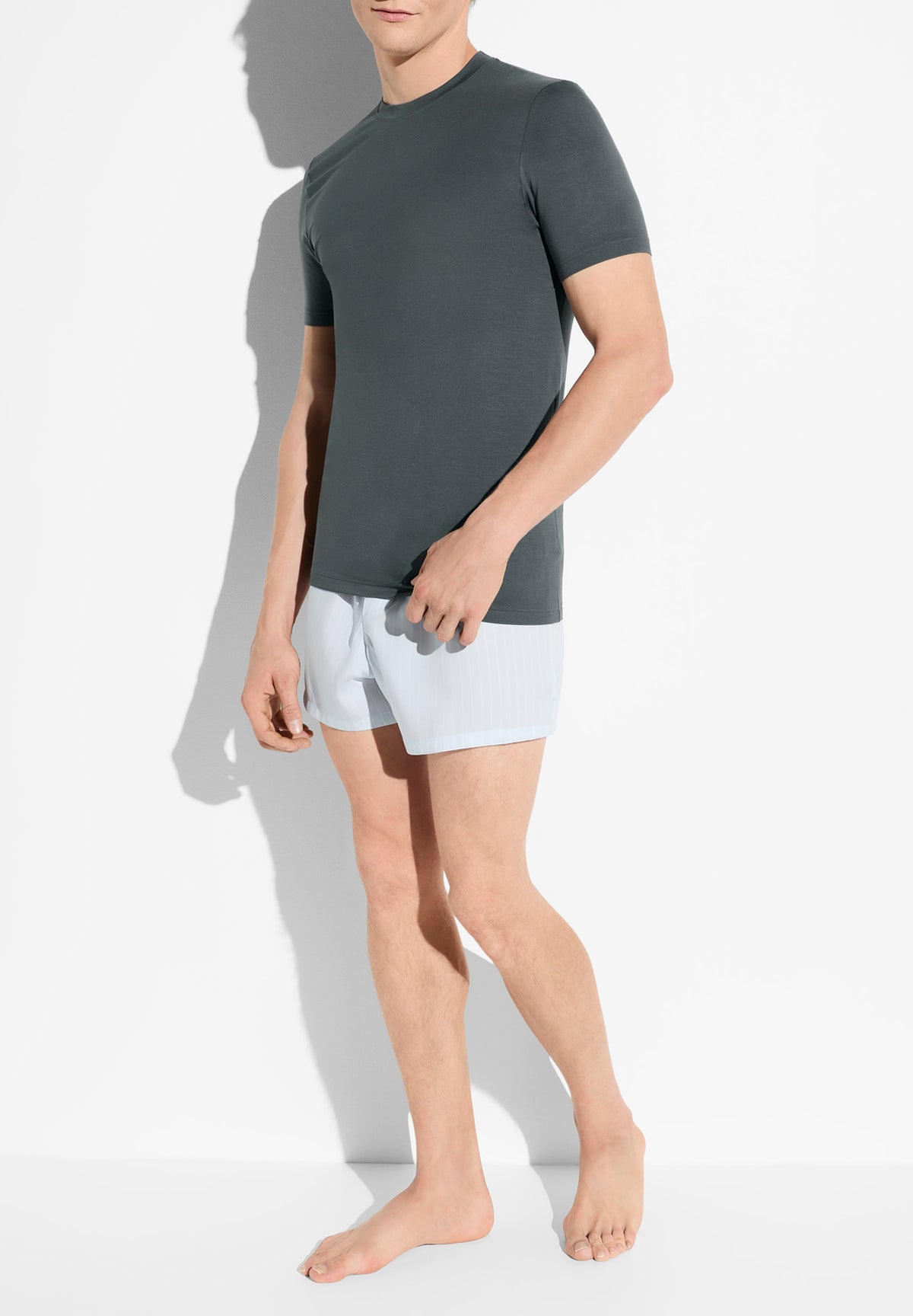 Pureness | T-Shirt kurzarm aus Modal, Body Fit - rock