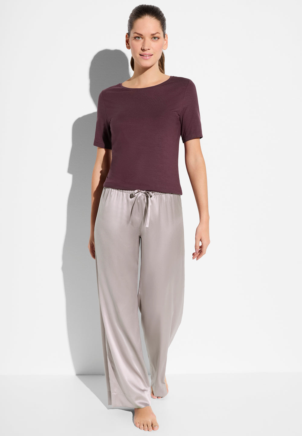 Luxury Silk | Hose lang - silver lilac