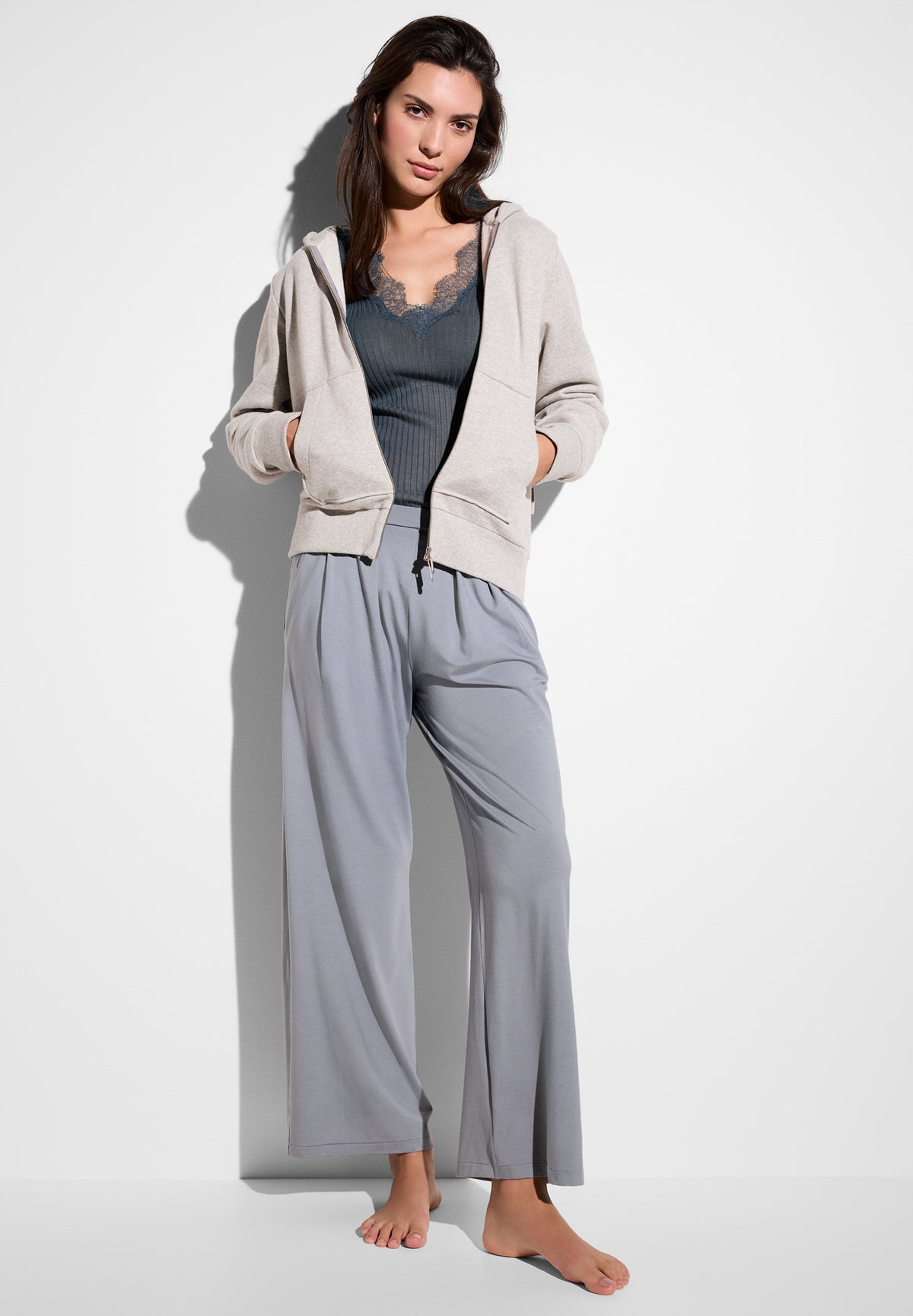 Pureness | Hose lang - steel blue
