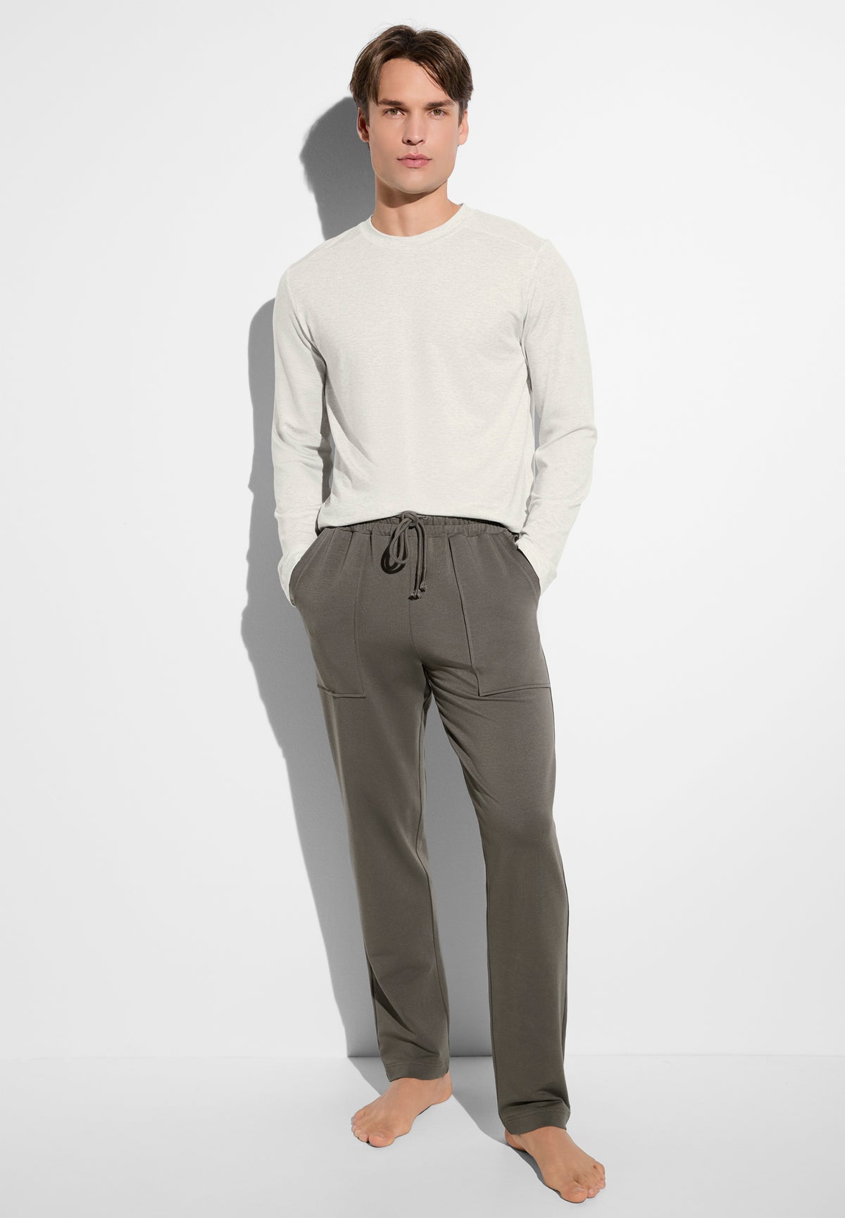 Soft Lounge | T-Shirt langarm - cloud