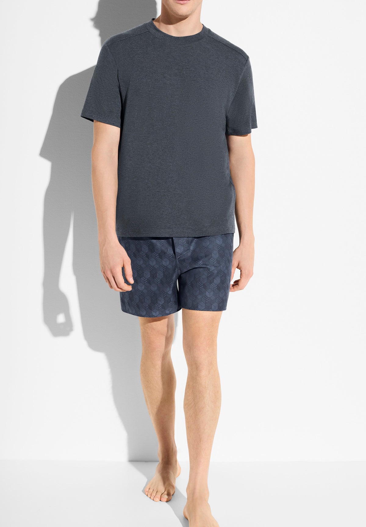 Luxury Jacquard | Boxer Shorts, Classic Fit - labyrinth dark