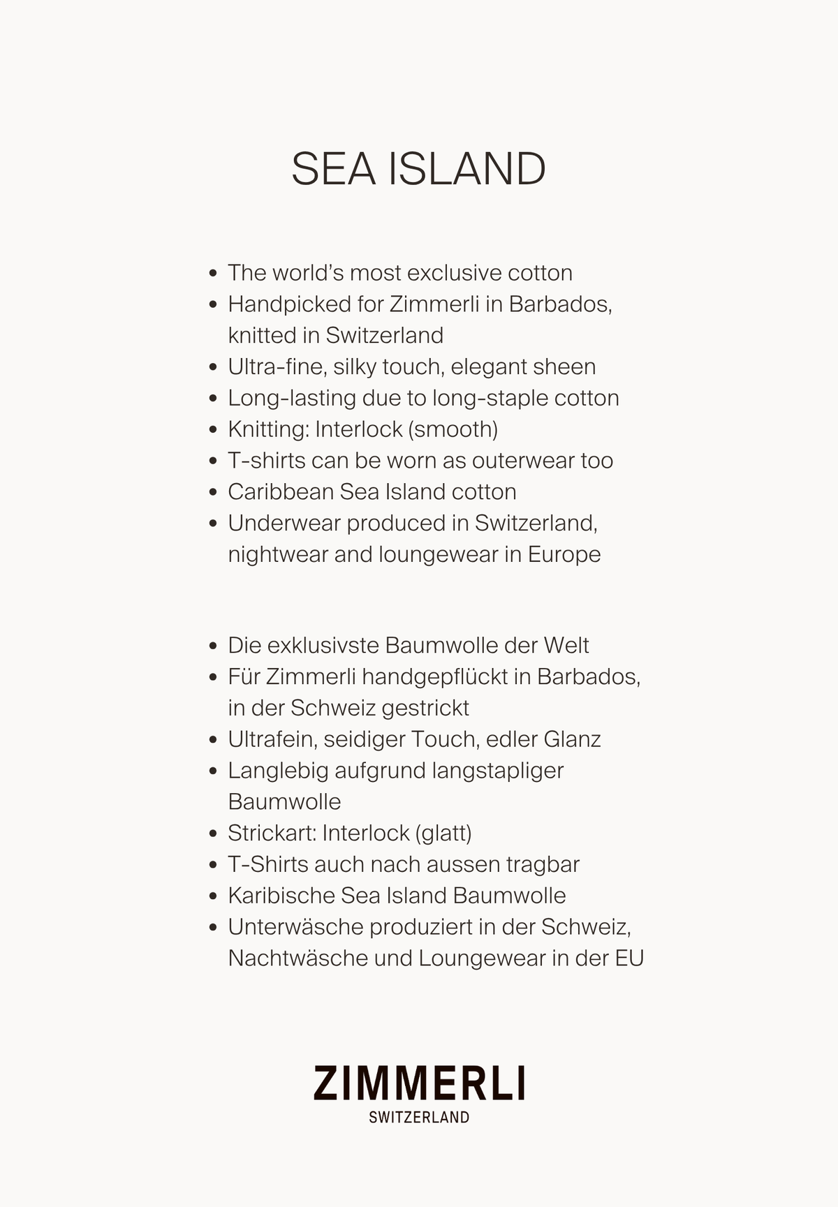 Sea Island | T-Shirt kurzarm, Swissmade Ready-to-Wear für Herren - schwarz