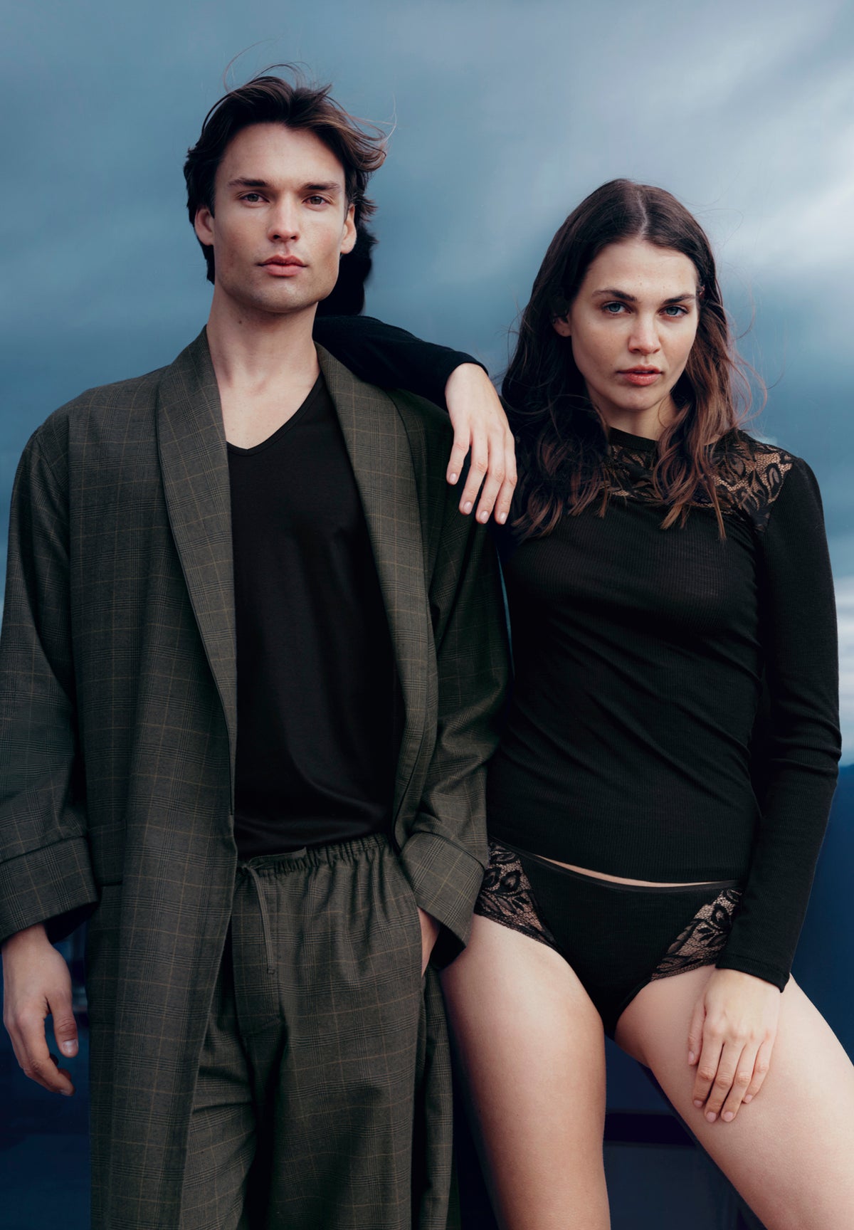 Wool &amp; Silk | T-Shirt langarm - black