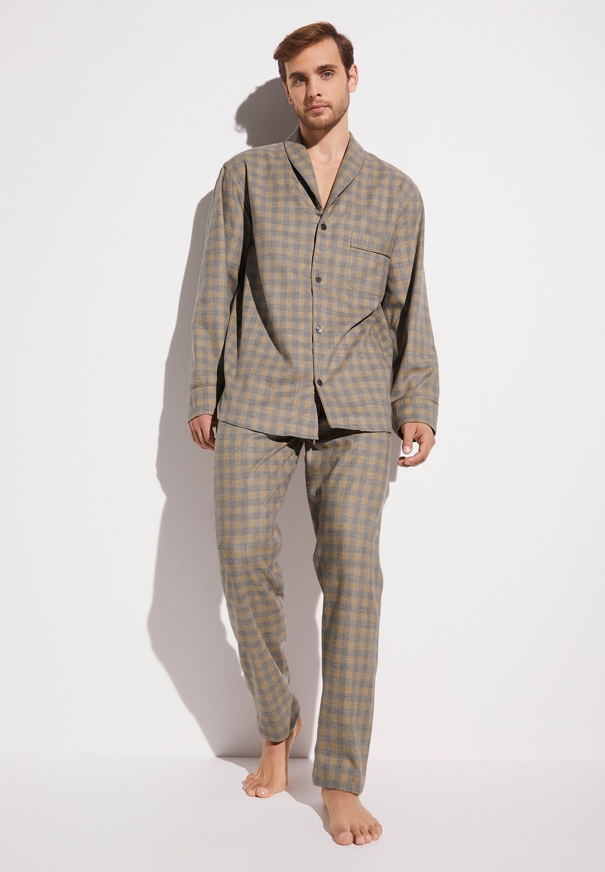 Cozy Flannel | Pyjama longues - grey check