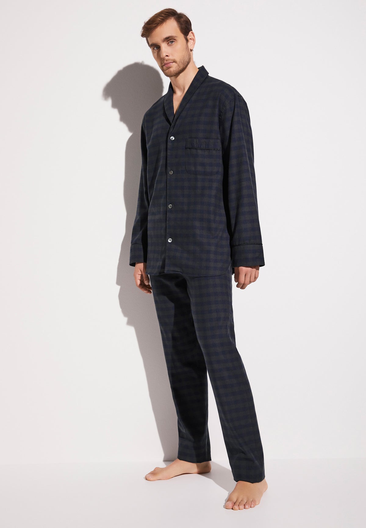Cozy Flannel | Pyjama Long - navy check