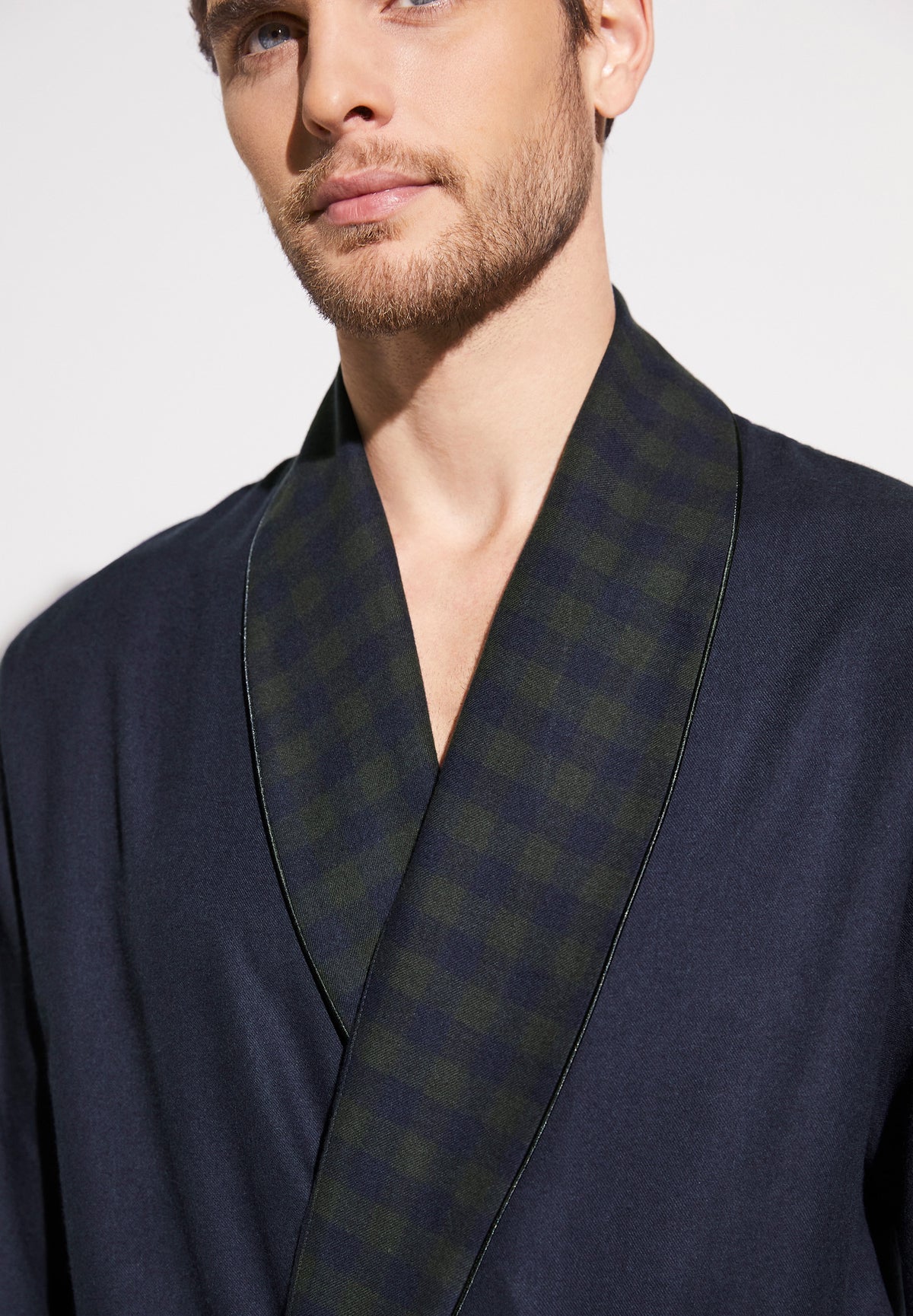 Cozy Flannel | Robe de chambre longue - navy