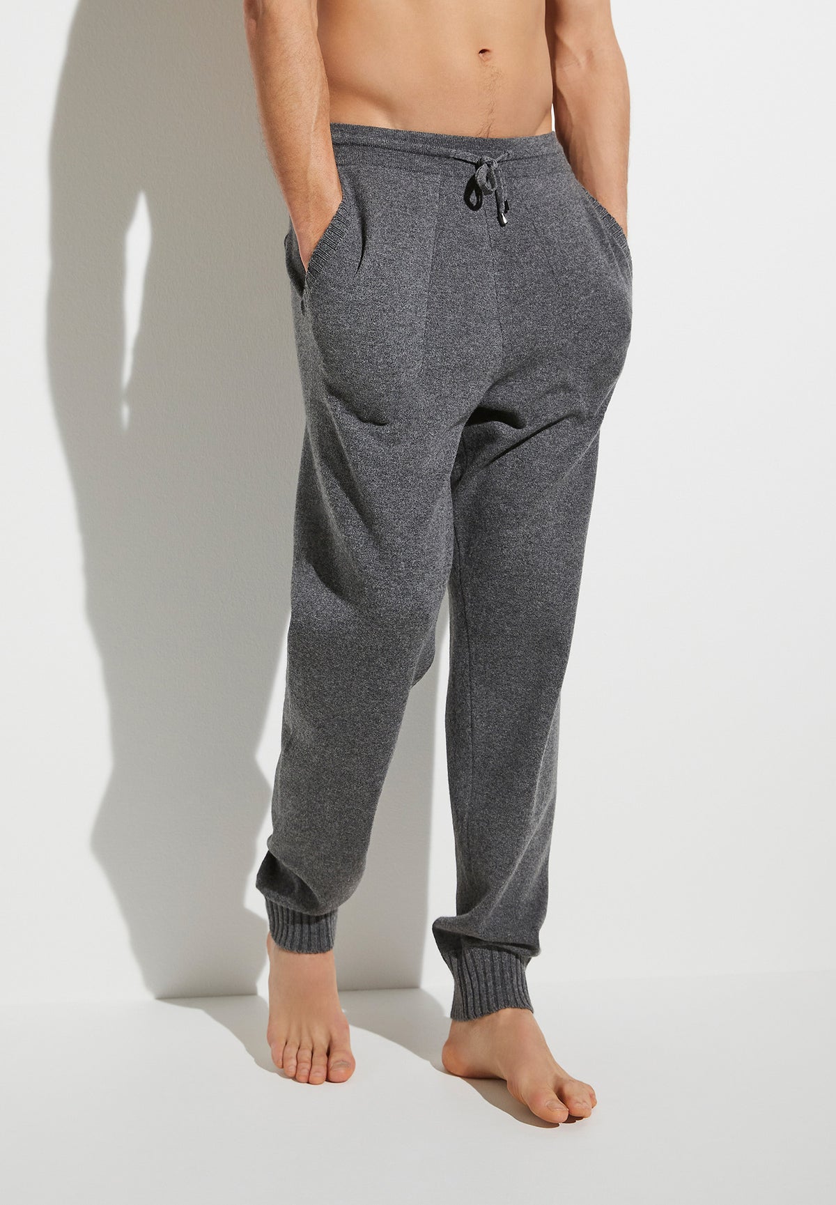 Flat Knit | Pants Long - grey mélange