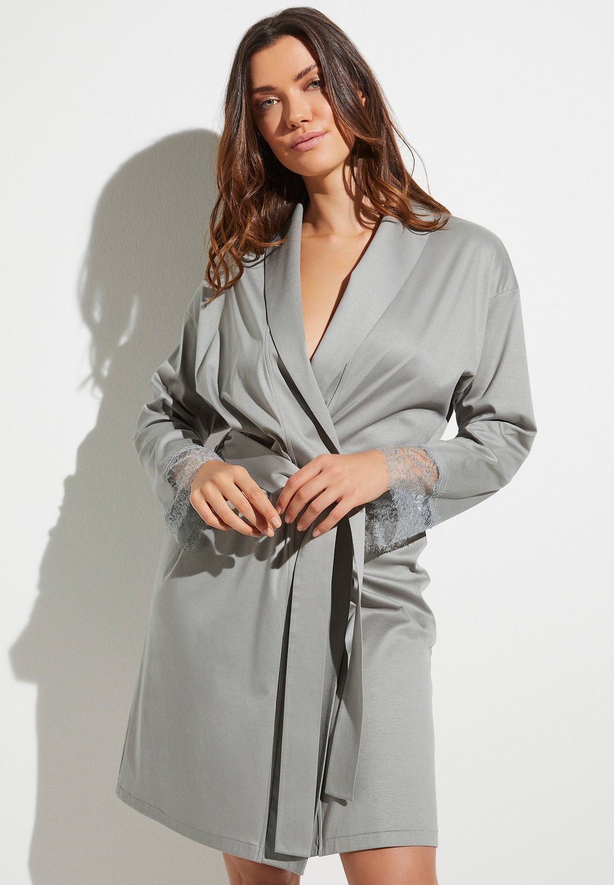 Sea Island | Robe de chambre courte - sage