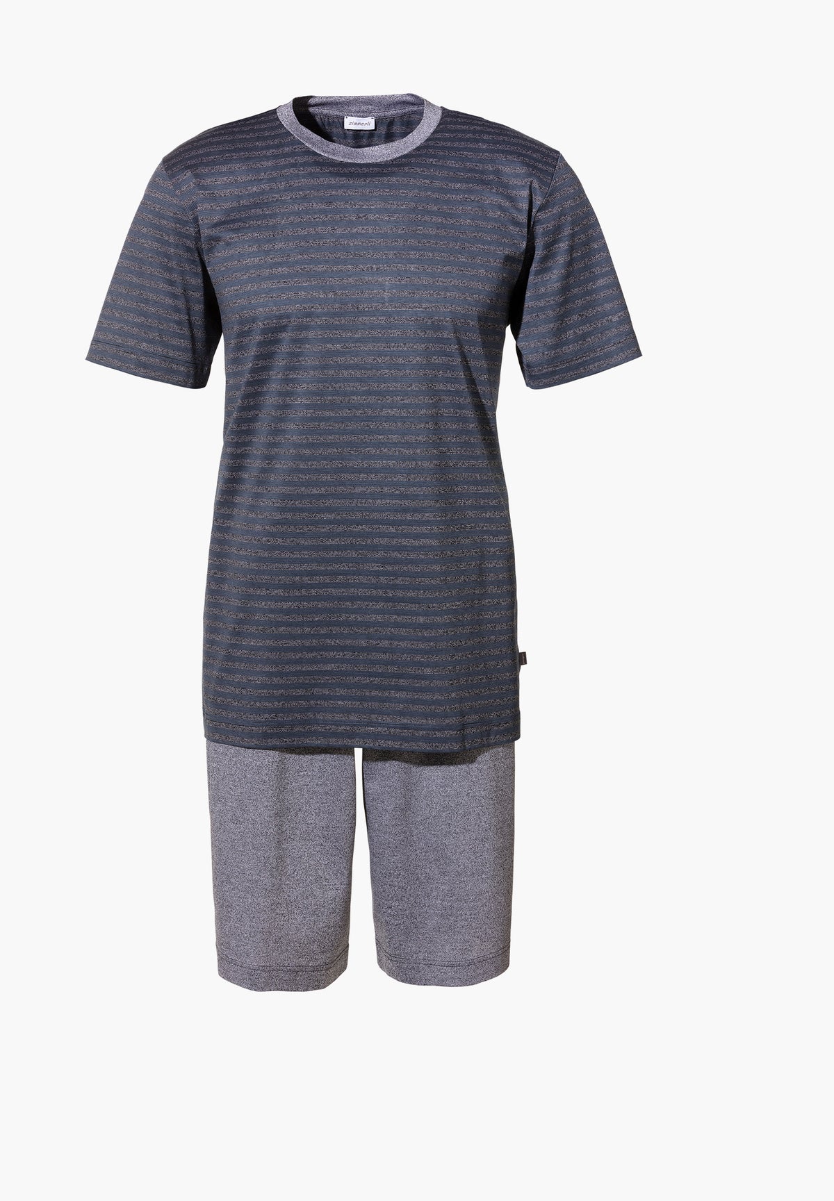 Silk/Cotton Stripes X Sea Island | Pyjama court - blue stripes