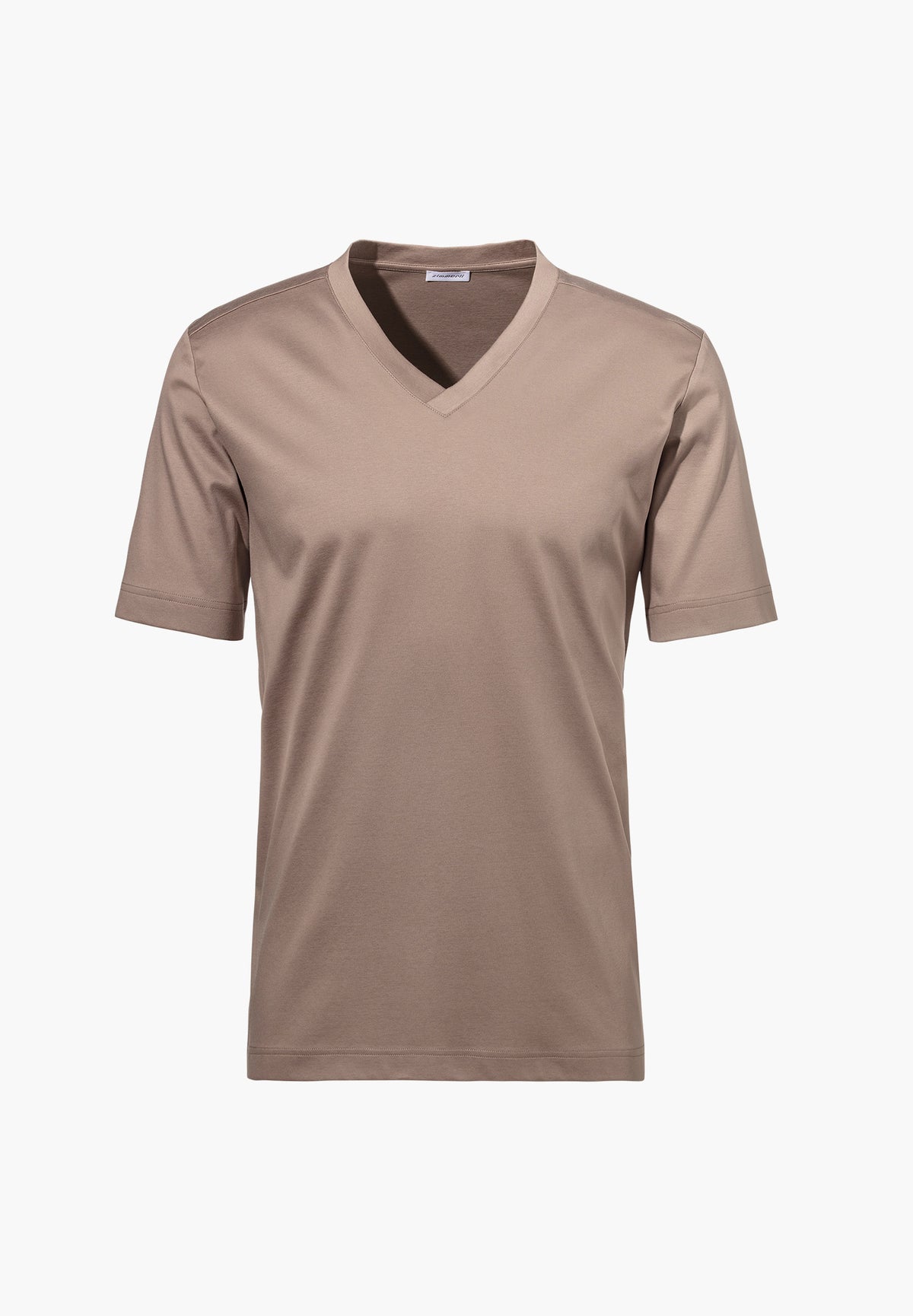 Supreme Green Cotton | T-Shirt à manches courtes col en V - driftwood