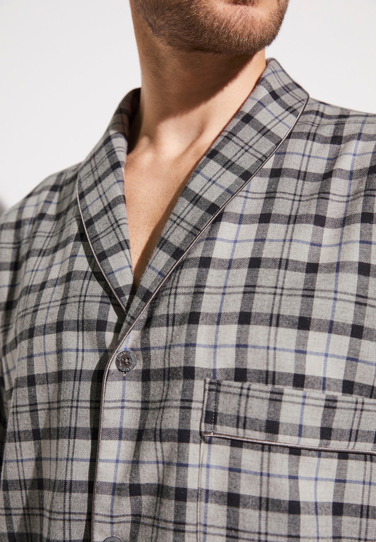 Cozy Flannel | Pyjama Long - grey check