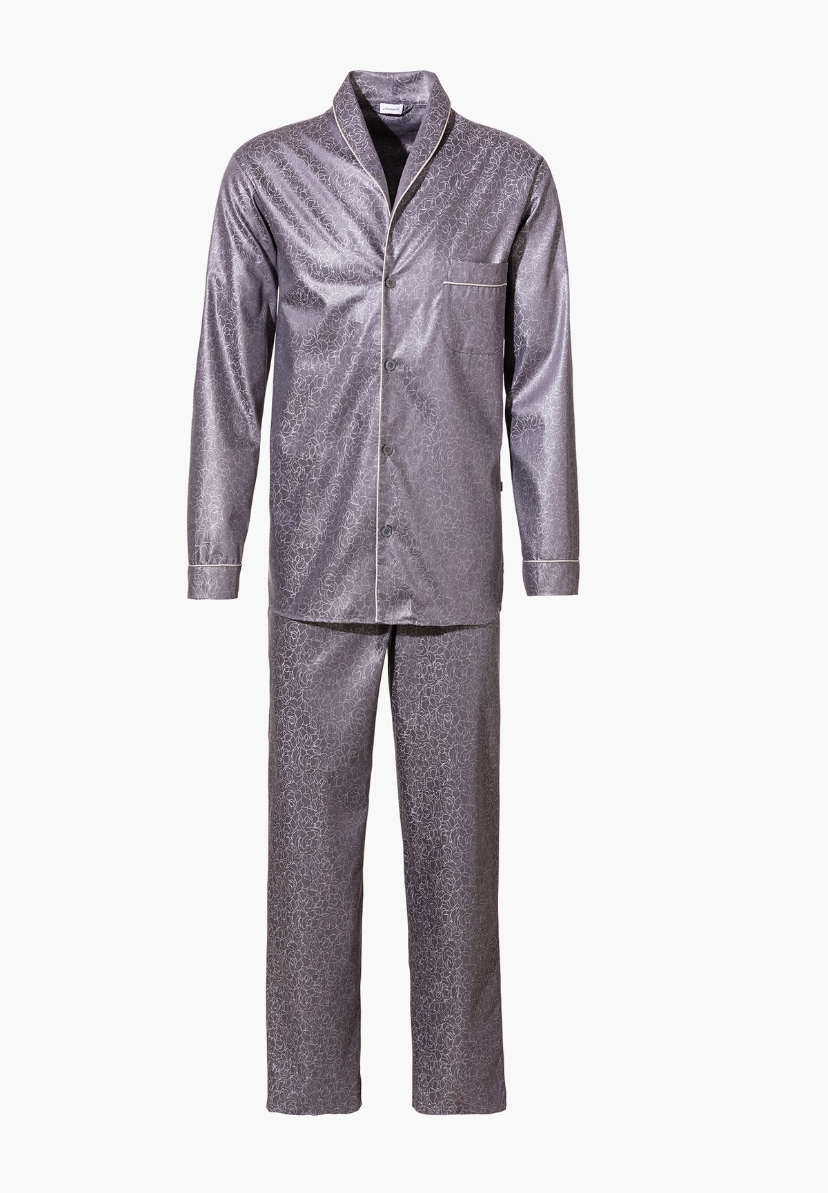 Luxury Jacquard | Pyjama longues - anthrazit