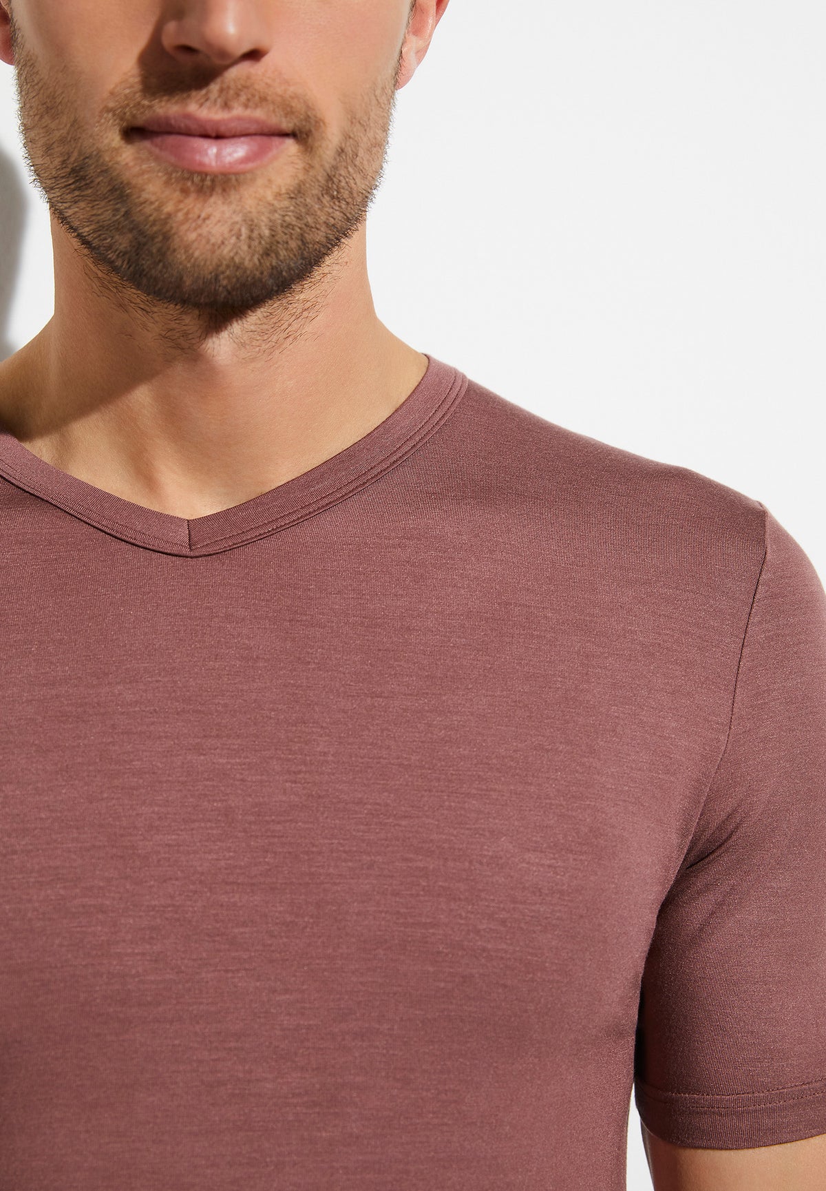 Pureness | T-Shirt à manches courtes col en V - marron