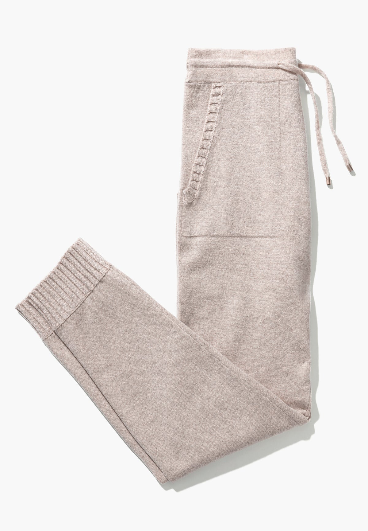 Flat Knit | Pants Long - oat mélange