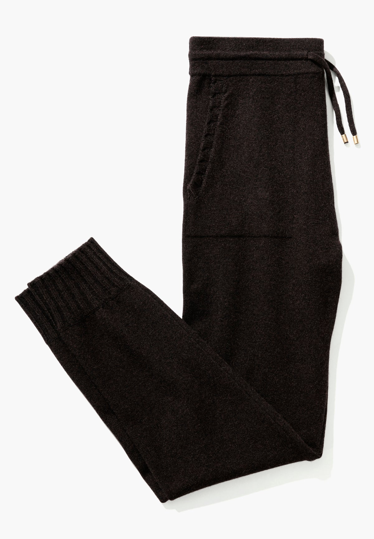 Flat Knit | Pants Long - chocolate melange