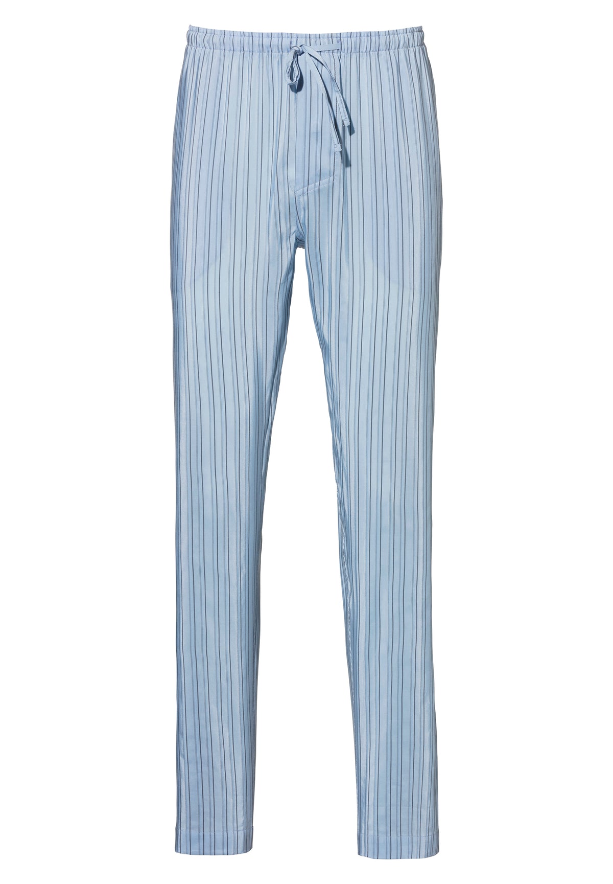 Cotton/Silk Stripes | Hose lang - light blue stripes
