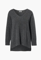 Luxury Cashmere | Pullover Damen - anthrazit