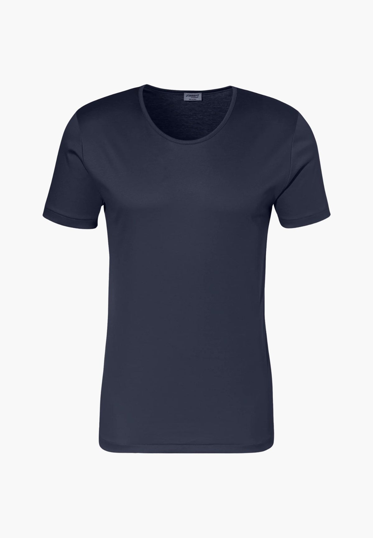 Sea Island | T-Shirt kurzarm, Rundhals schmaler Kragen - navy