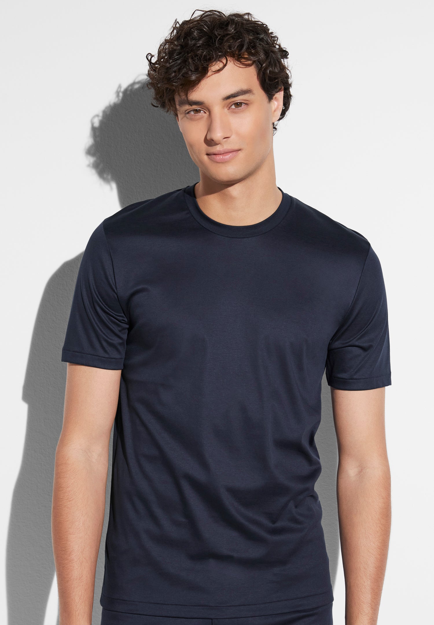 Sea Island | T-Shirt Short Sleeve, Round Neck - navy - Zimmerli of