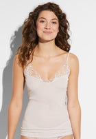 Wool & Silk | Spaghetti Top - dove
