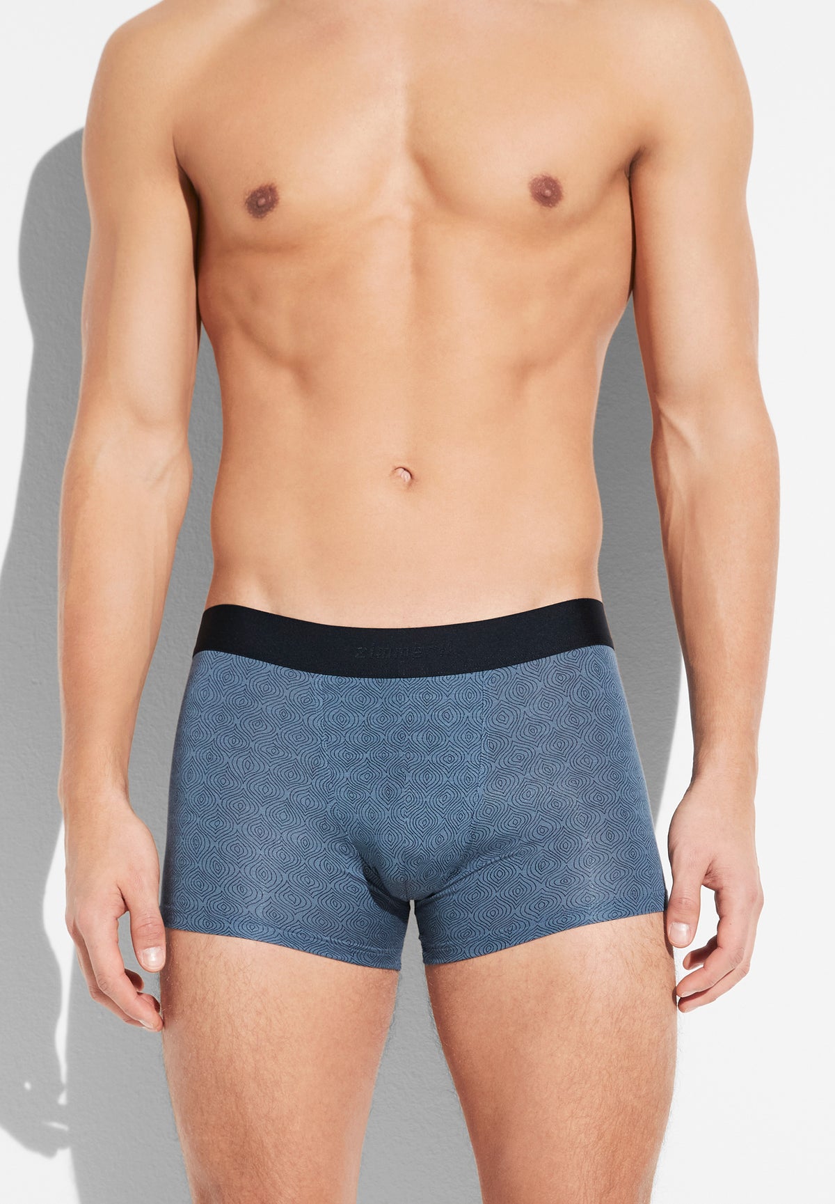 Pureness Print | Boxer Brief / Trunk - linear geo blue