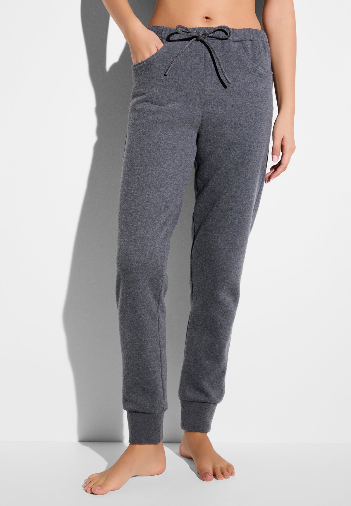 Winter Lounge | Hose lang - dark grey mélange