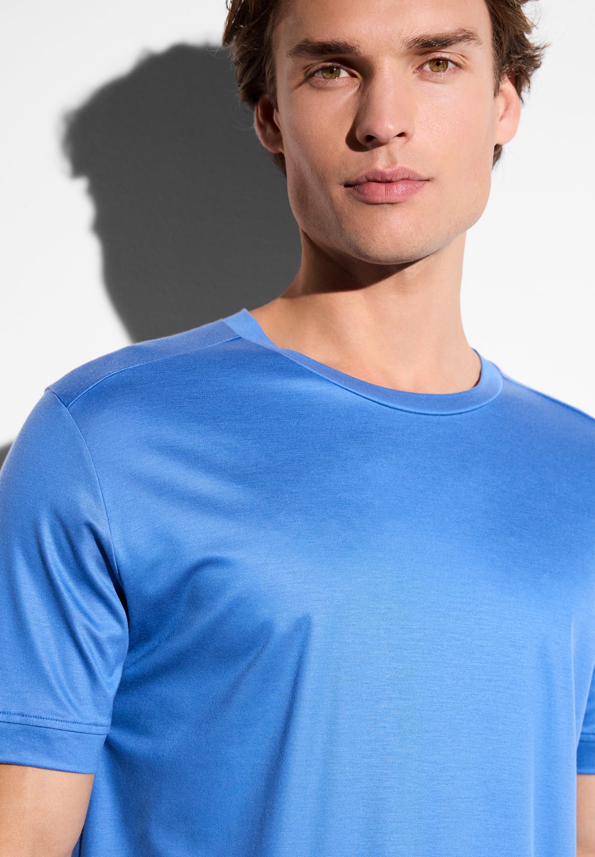 Sustainable Luxury | T-Shirt kurzarm - cadet blue
