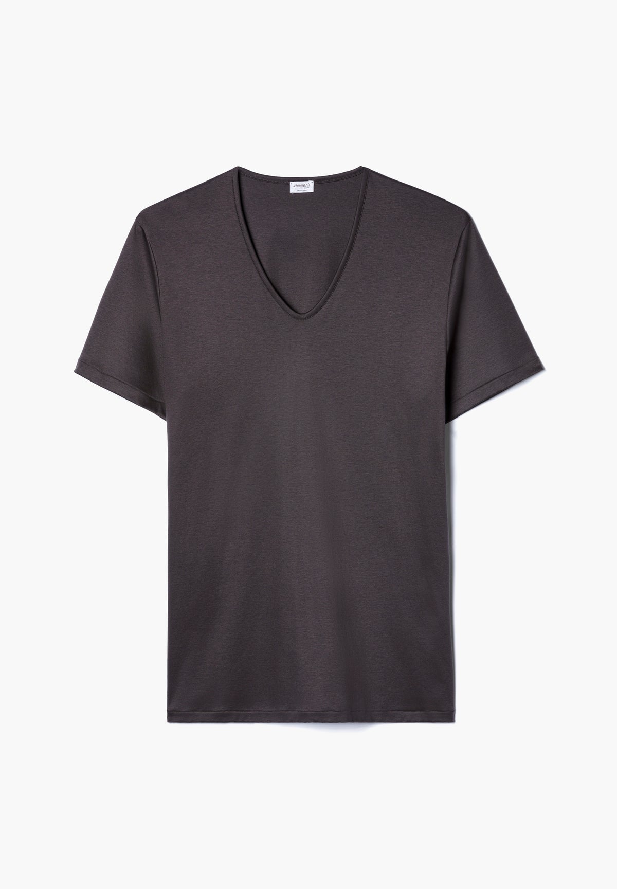 Sea Island | T-Shirt kurzarm V-Ausschnitt - espresso
