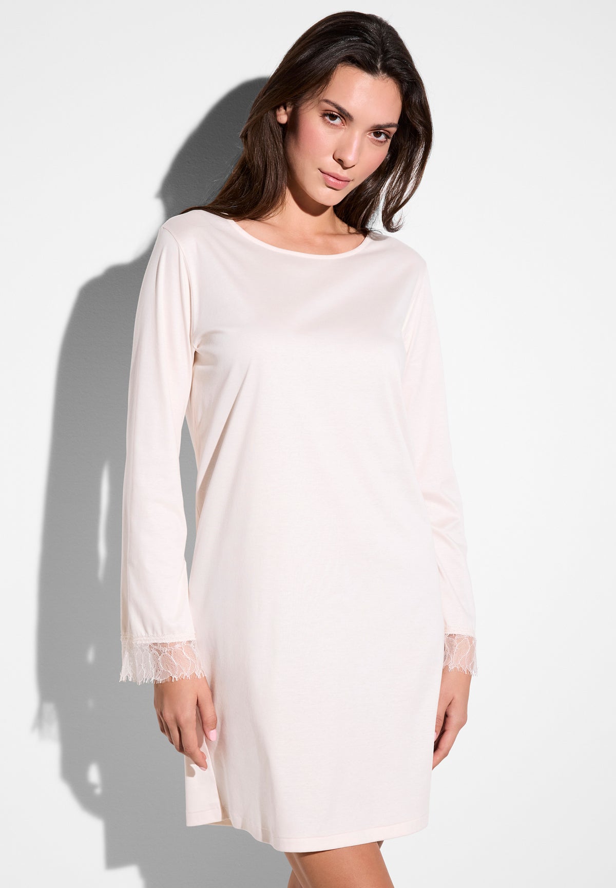 Sea Island | Sleepshirt Long Sleeve - light apricot