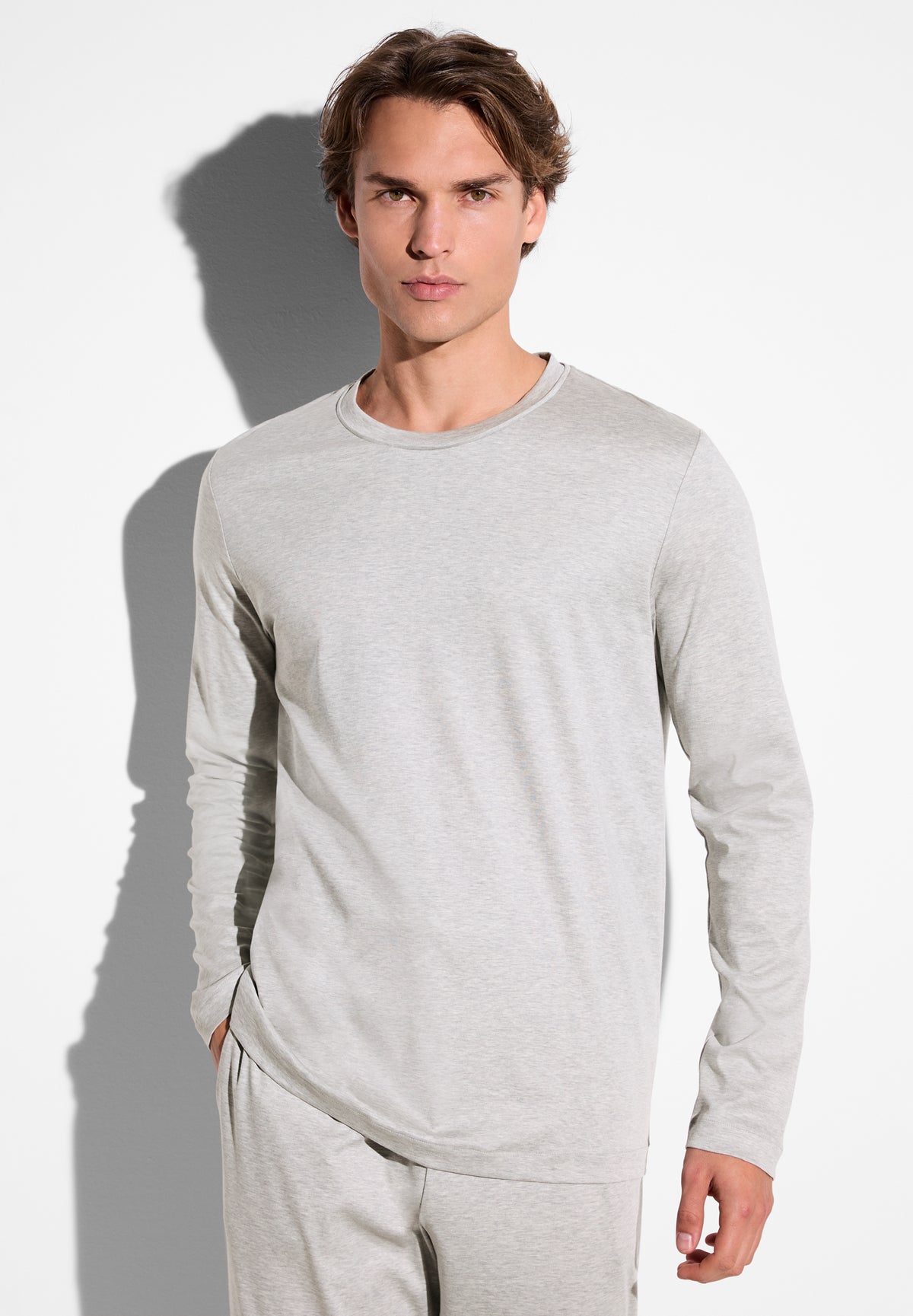 Sea Island Limited | T-Shirt Long Sleeve  - grey mélange