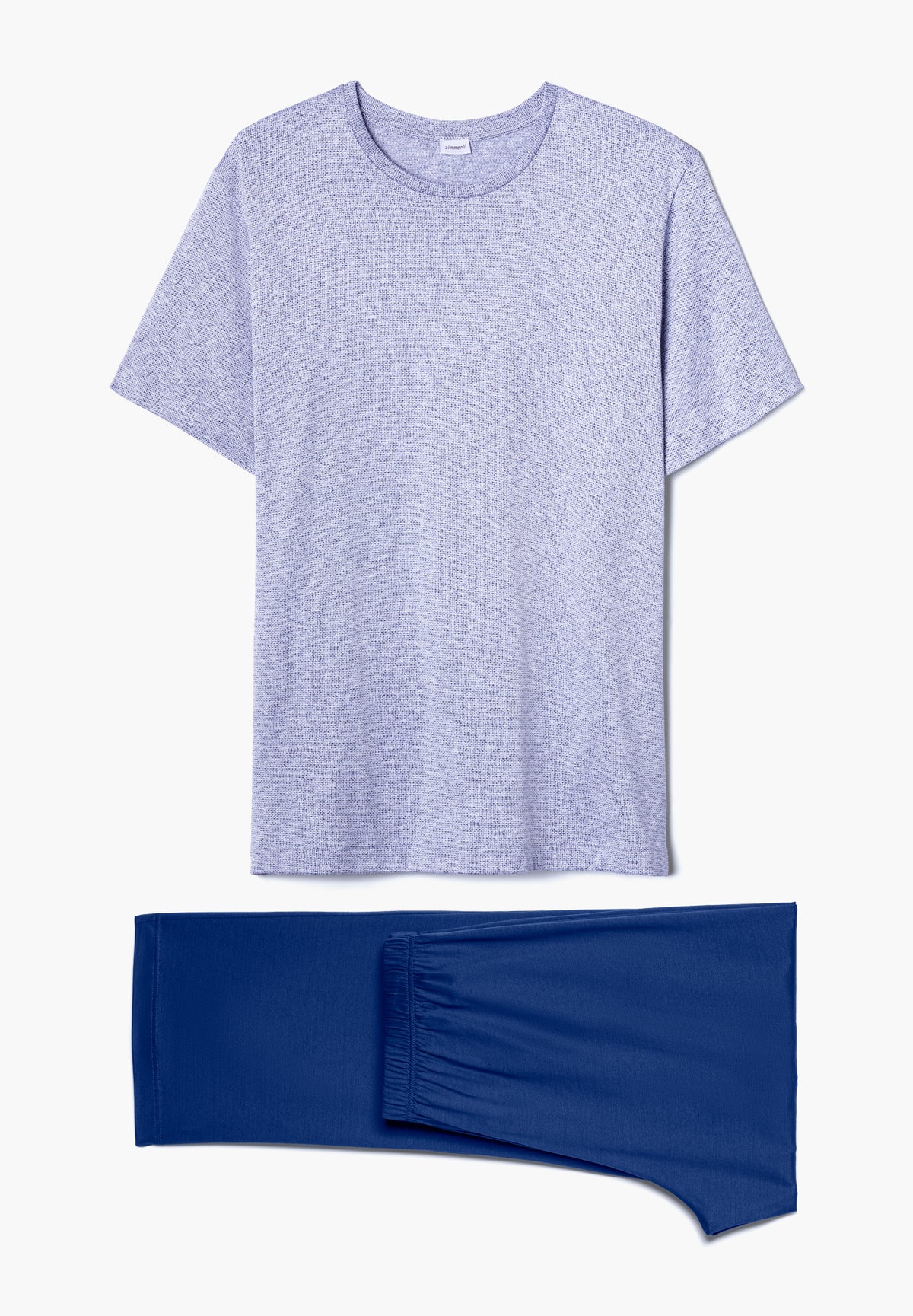 Filodiscozia | Pyjama lang kurzarm - geo grey blue