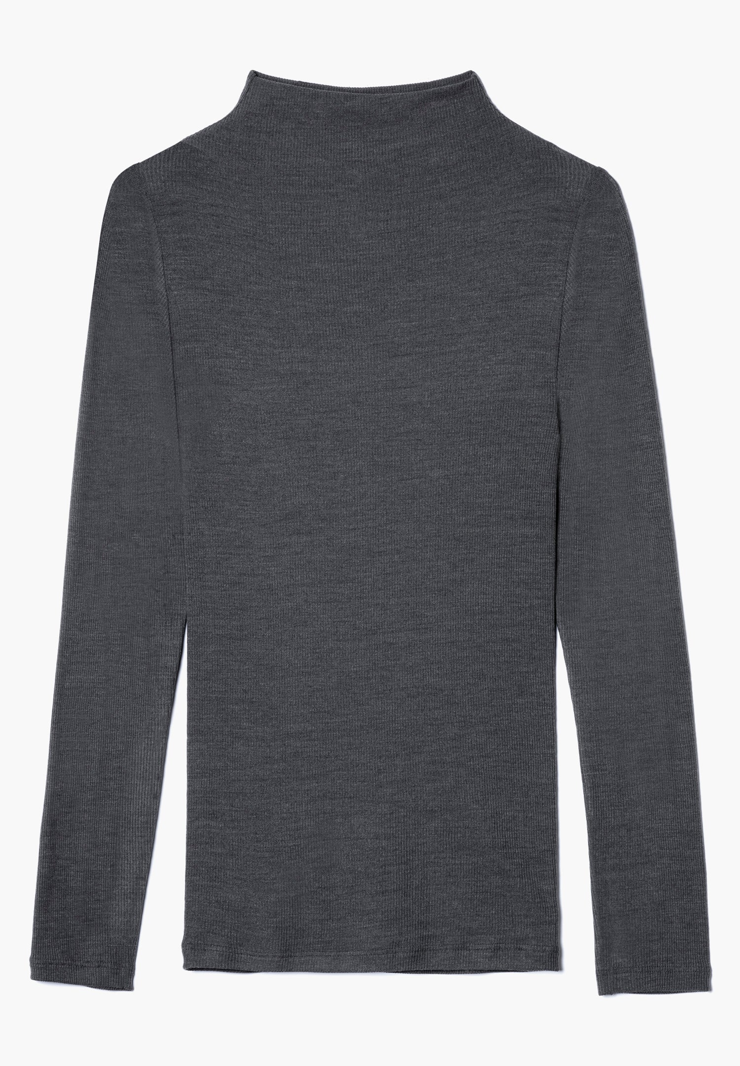 Wool & Silk | T-Shirt Long Sleeve - anthrazit