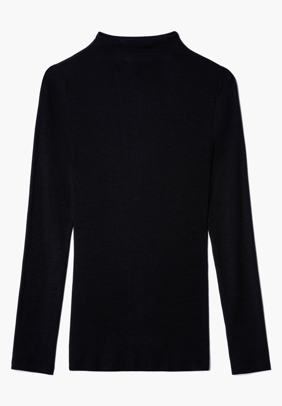 Wool &amp; Silk | T-Shirt langarm - black