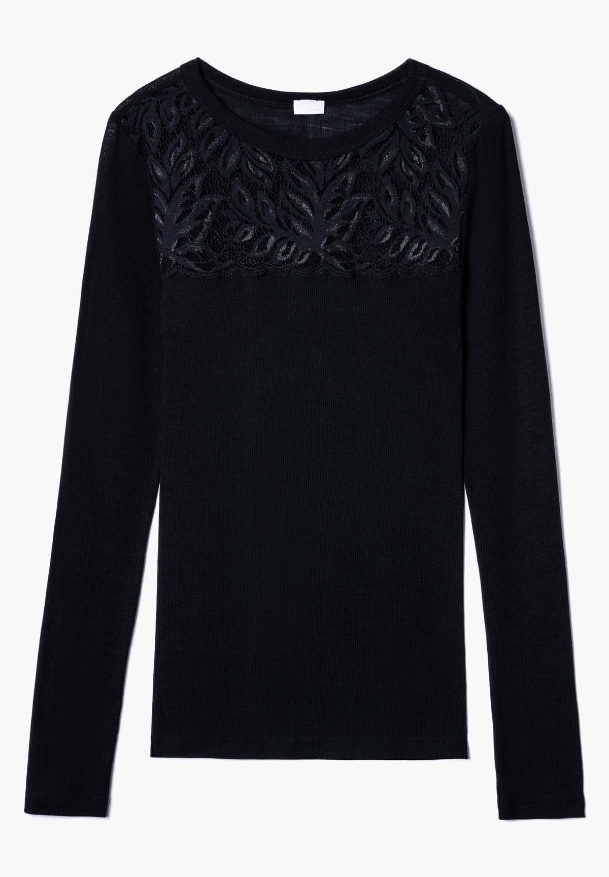 Wool &amp; Silk | T-Shirt langarm - black