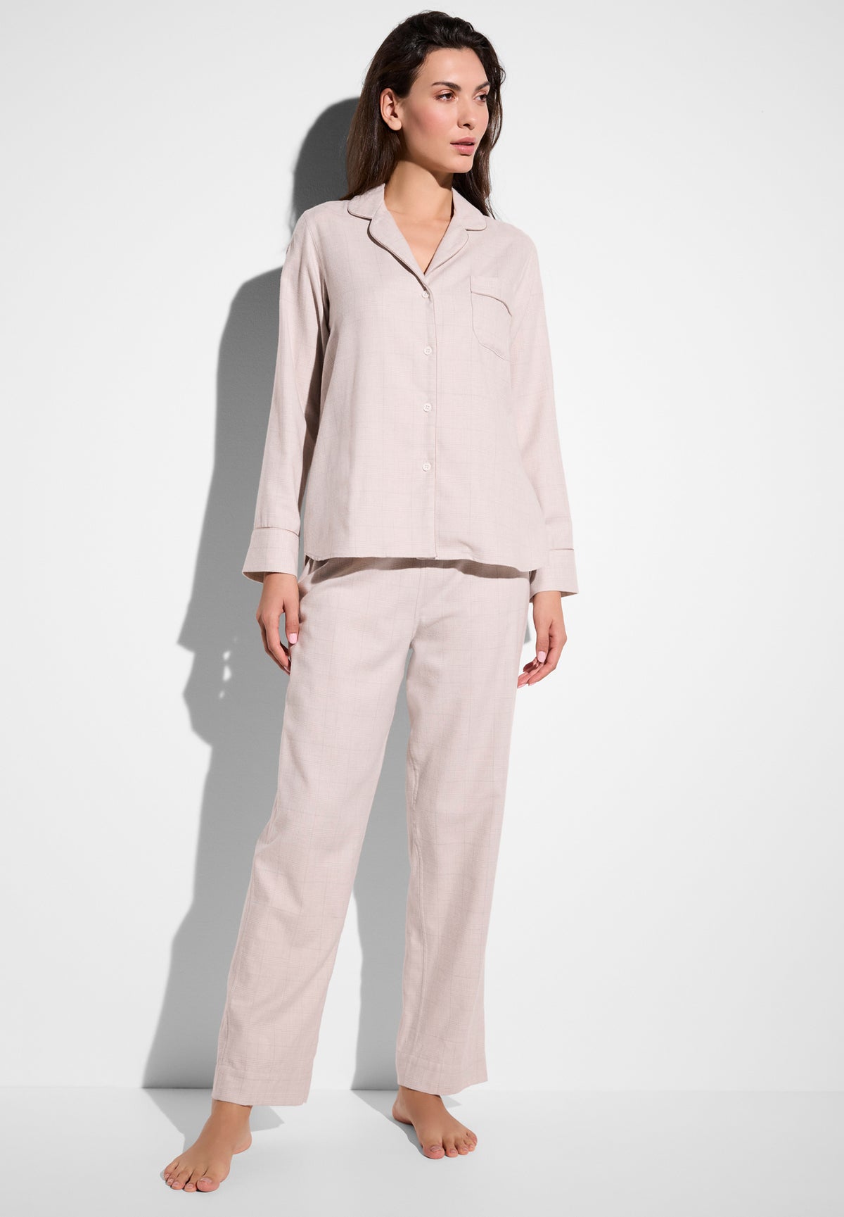 Cozy Flannel | Pyjama lang - pink check