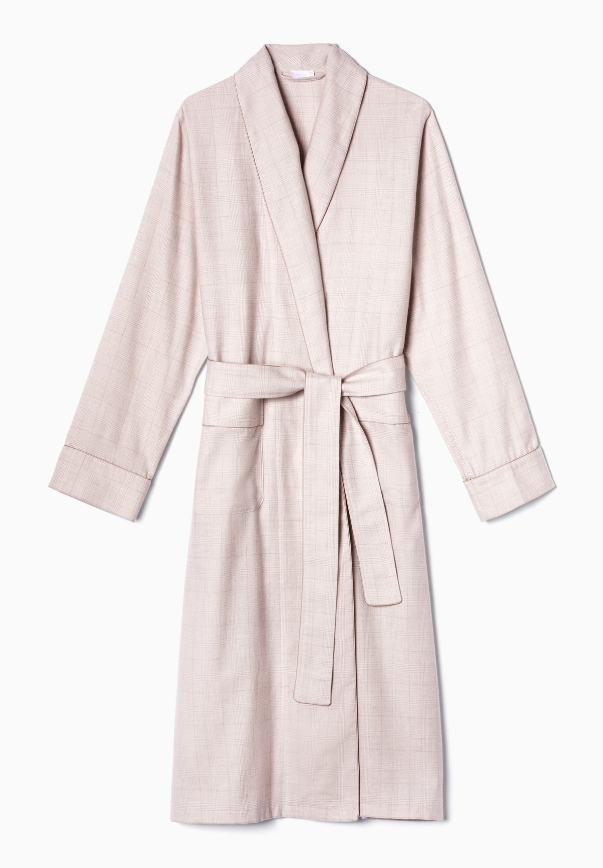 Cozy Flannel | Morgenmantel lang - pink check