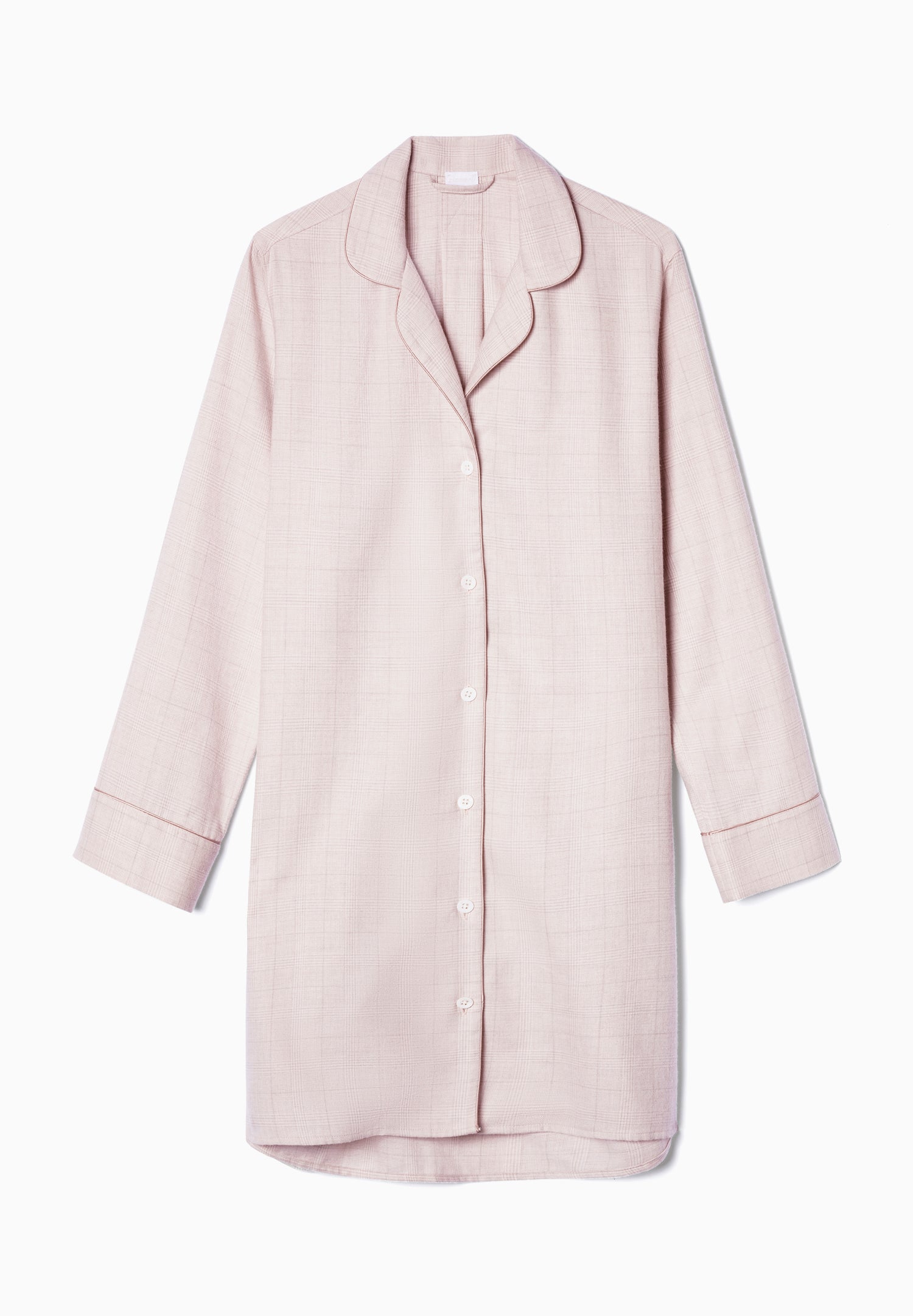 Cozy Flannel | Sleepshirt Long Sleeve - pink check
