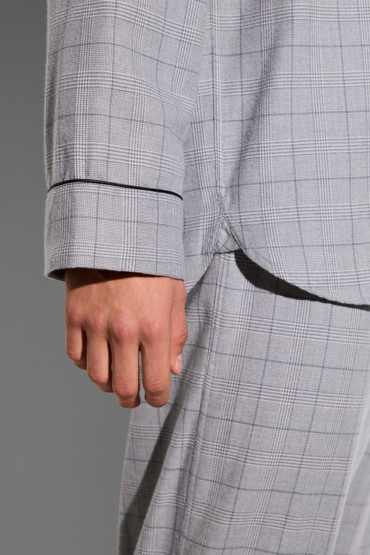 Cozy Flannel | Pyjama lang - dark grey check